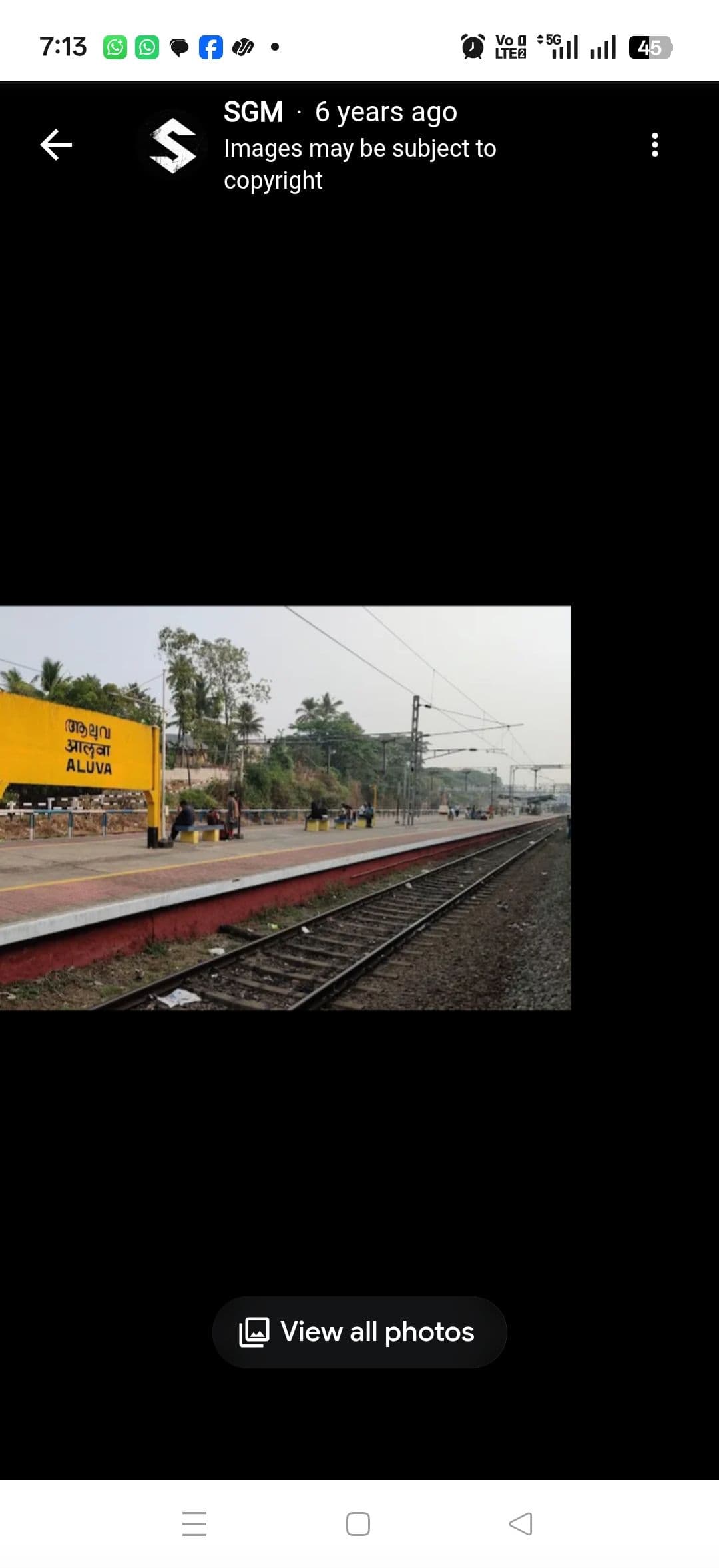 ട്രെയിനിടിച്ച് ആലുവയിൽ യു വാവ് മരിച്ചു